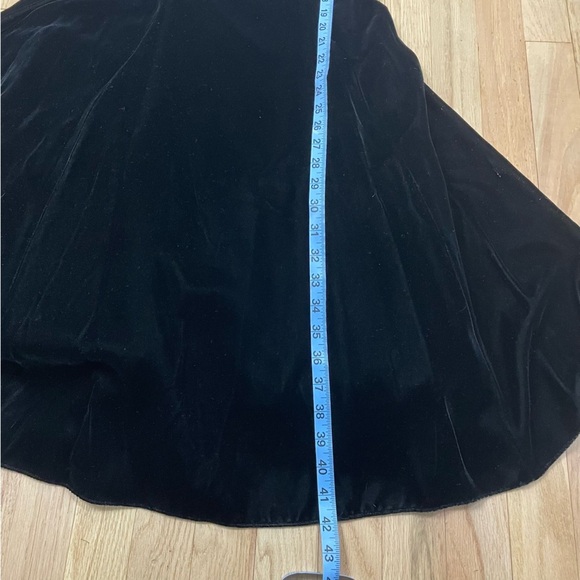 80s Velvet Goth Dress Black 7/8 Tulle 80s 90s Scallop Doll Grunge Alt Party LBD - Picture 10 of 15